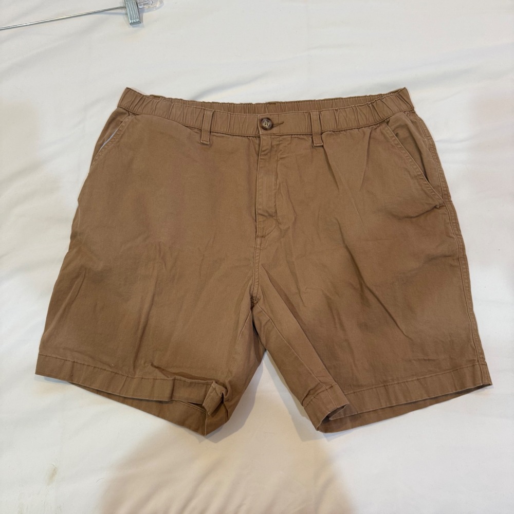 Chubbies Originals Thighs Out Shorts Mens XXL Brown Elastic Waist 7" Inseam